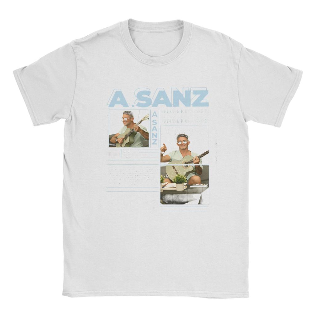 Singer Alejandro Sanz Pop Music T Shirt Novelty TShirts Short Sleeves Y2K Retro Tshirt Summer Cotton 4XL 5XL 6XL Clothes