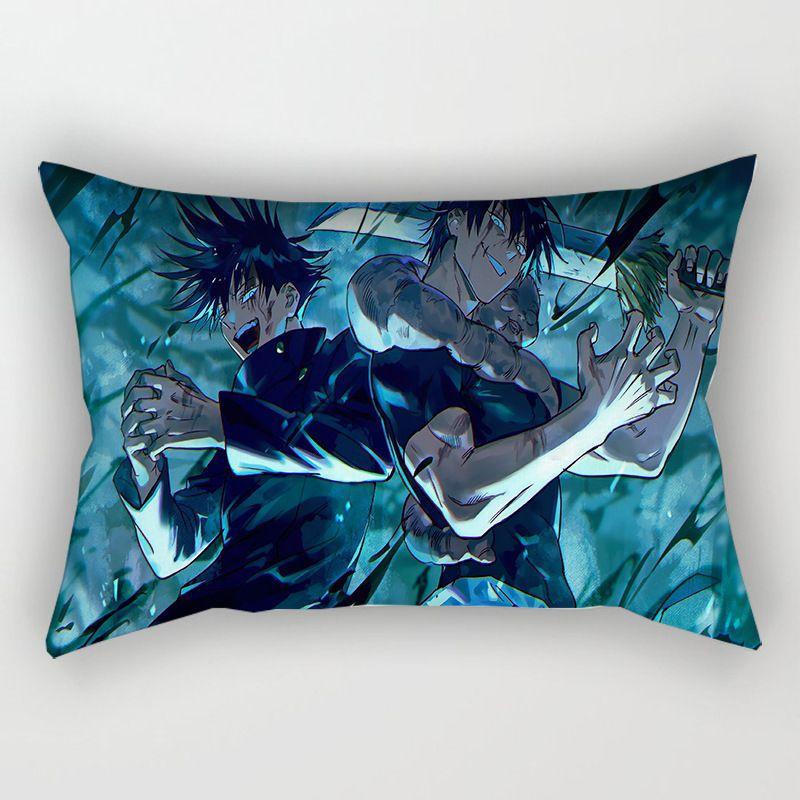 Brightly Colored Jujutsu Kaisen Anime Cushion Cover Ideal For Modern Home Decoration