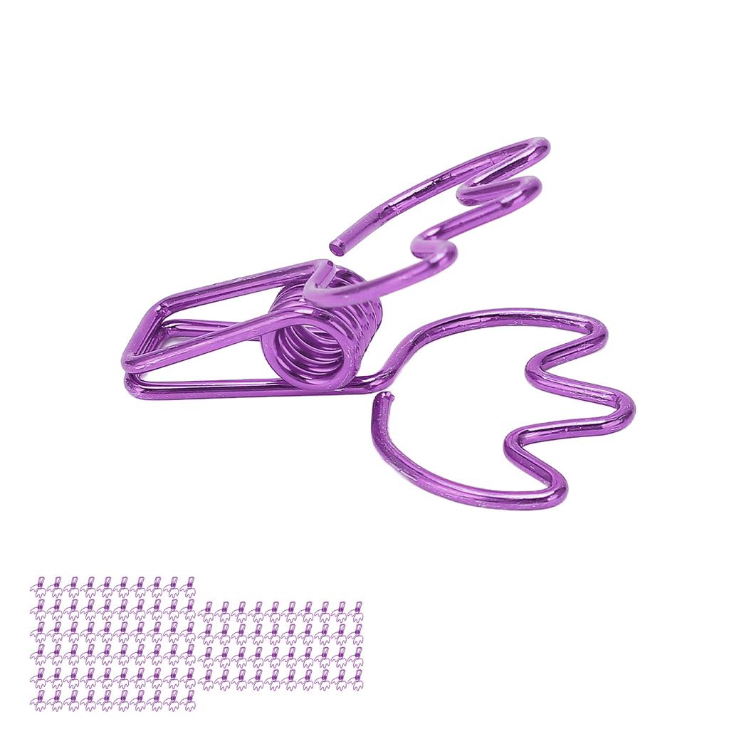 100Pcs Crown Shape Paper Clips Cartoon Cute Metal Binder Clips for Office Supplies School Document Ticket Handbook