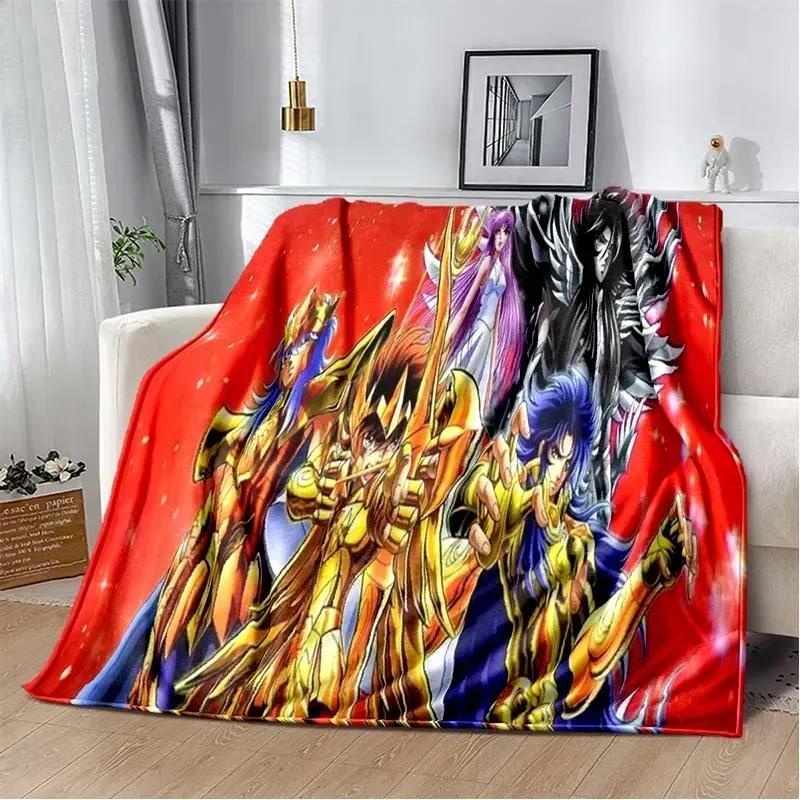 3D Retro Saint Seiya Anime Cartoon Flanelldecke Weich Gemütlich Sofa Bett Reise Decke Kinder Geburtstagsgeschenk