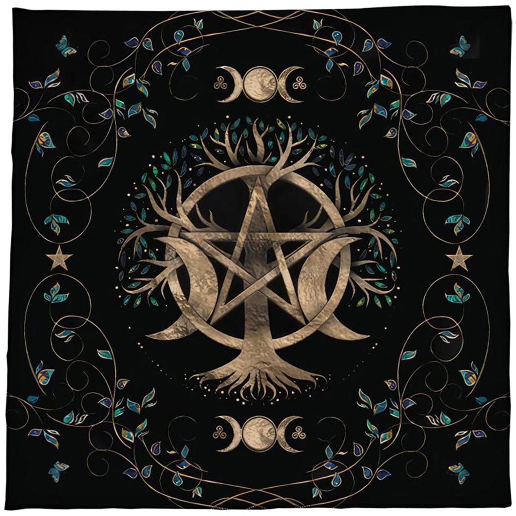 Divinations Tablecloth Pentagrams Pattern Astrologys Tarot Cards Tablecloth Altars Cloth Divinations Game Accessories
