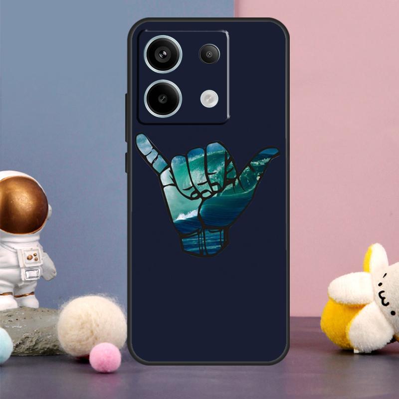 

Shaka Surf Hang loose Case For Xiaomi Redmi 13C 12 12C 9C 10C Redmi Note 11 12 13 Pro 9 10 10S 11S 12S Back Cover Redmi Note 13ProPlus