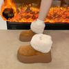 Winter Warm Cotton Short Botas Para Mujer Fashion Platform Thick Sole Women Fur Snow Boots Outdoor Comfort Shoes