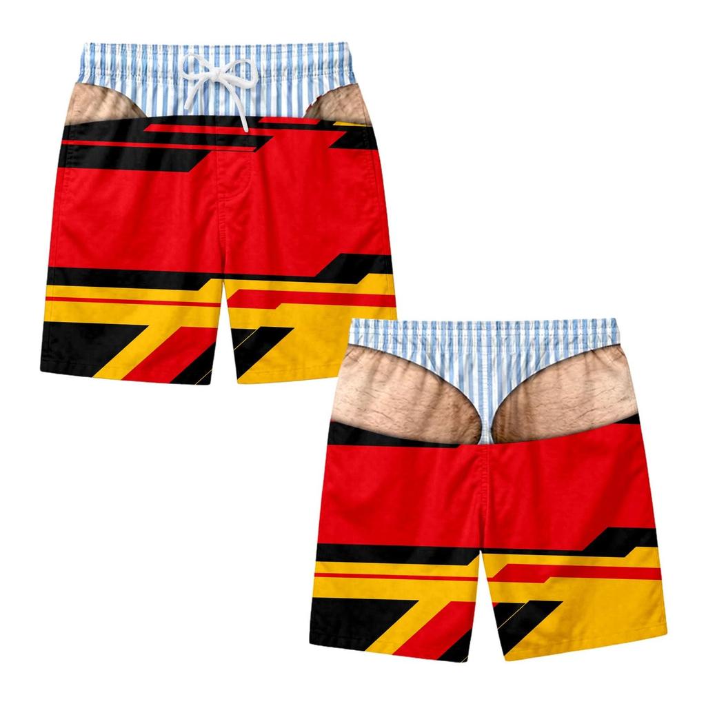 Men's Funny Novelty Beach Shorts Casual Summer Swim Trunks for Vacation