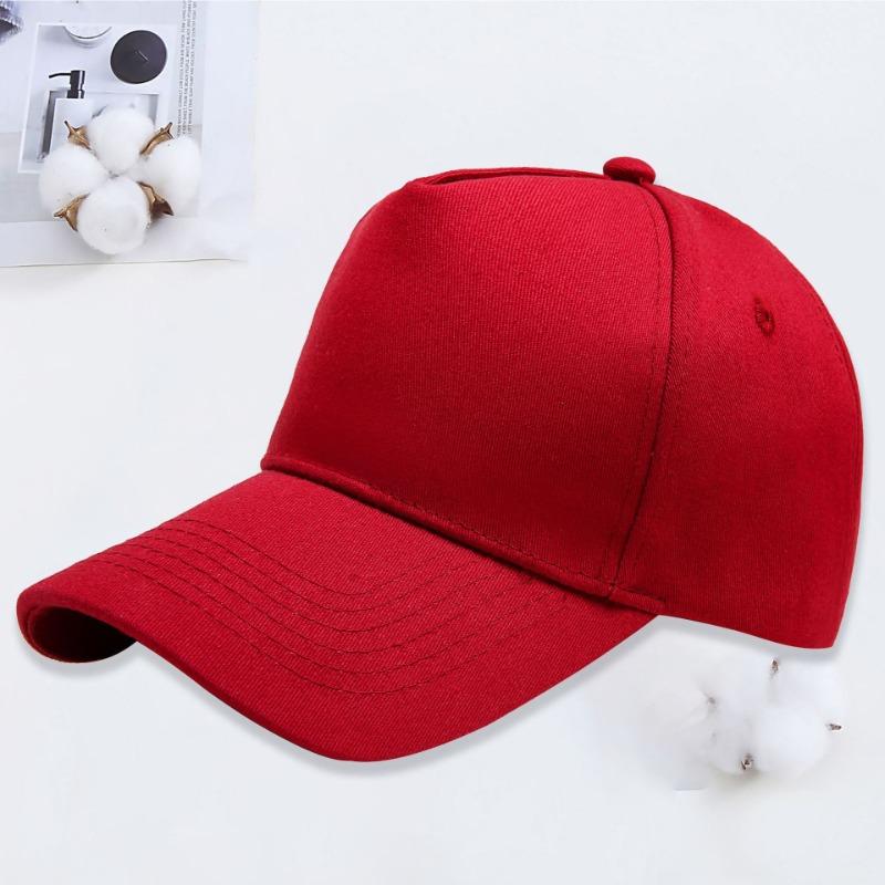 

Cotton baseball cap word autumn and winter men s and women s advertising children s visor embroidery Adjustable червоний