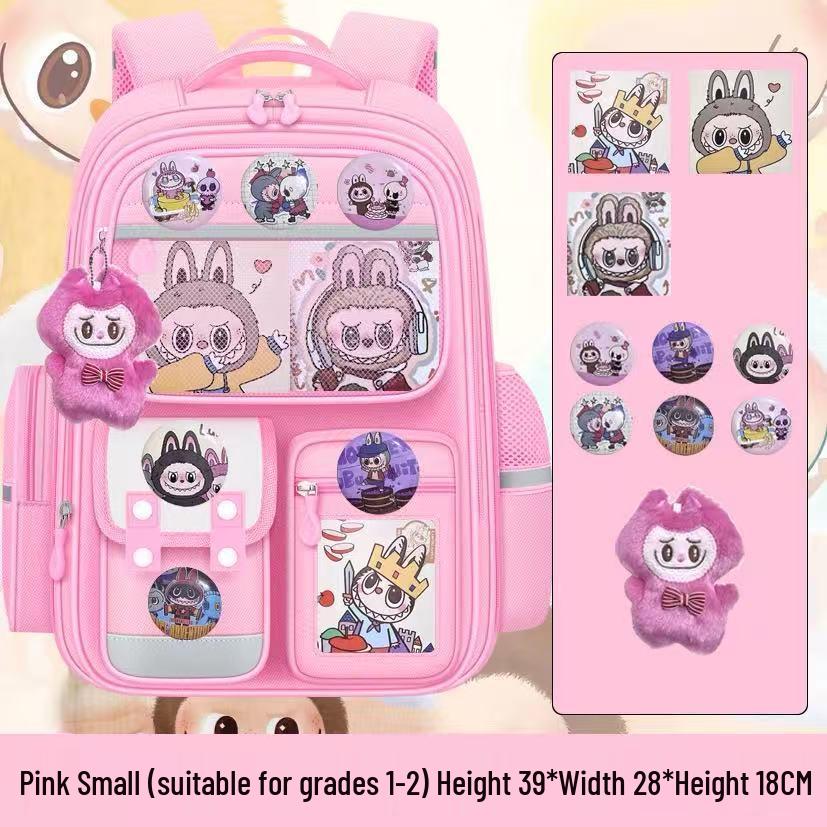 

Labubu Waterproof School Backpack: Lightweight, Stain-Resistant, Large Capacity for Primary Students.