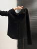 Women’s High-End Ruffle Lace V-Neck Knit Cardigan Sweater