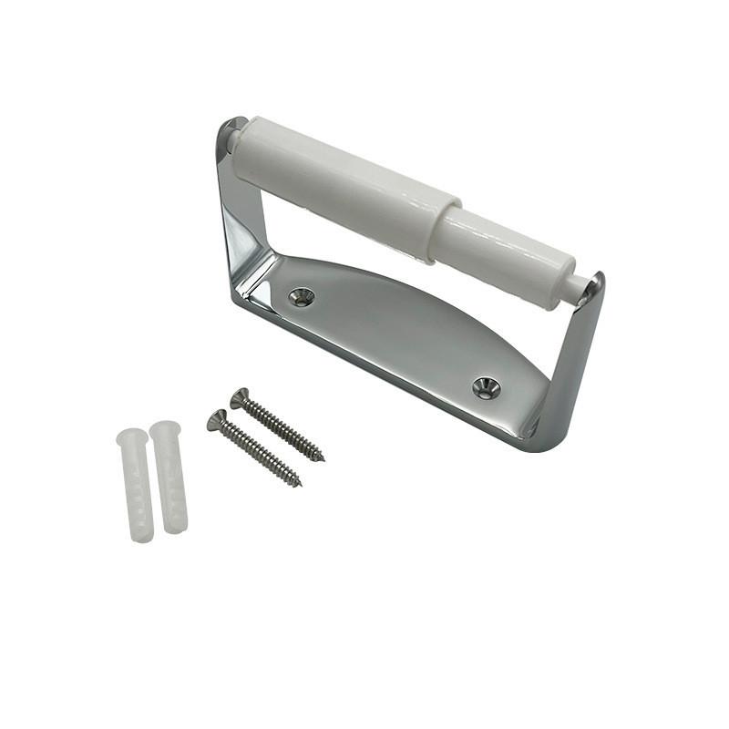 Premium Zinc Alloy Toilet Paper Holder With White Plastic Tube For Simple Organization