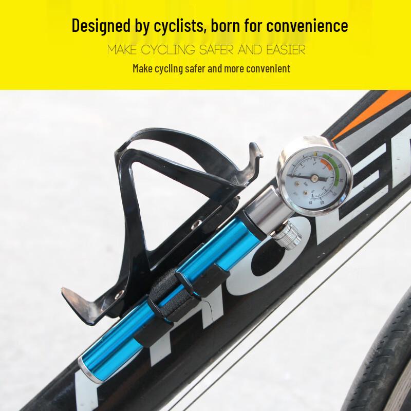 Portable Mini Bicycle Pump with Pressure Gauge