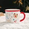 Christmas Ceramic Cup Souvenir Mug Creative Gift Box with Lid Spoon Couple Water Cup Christmas Gift Cup