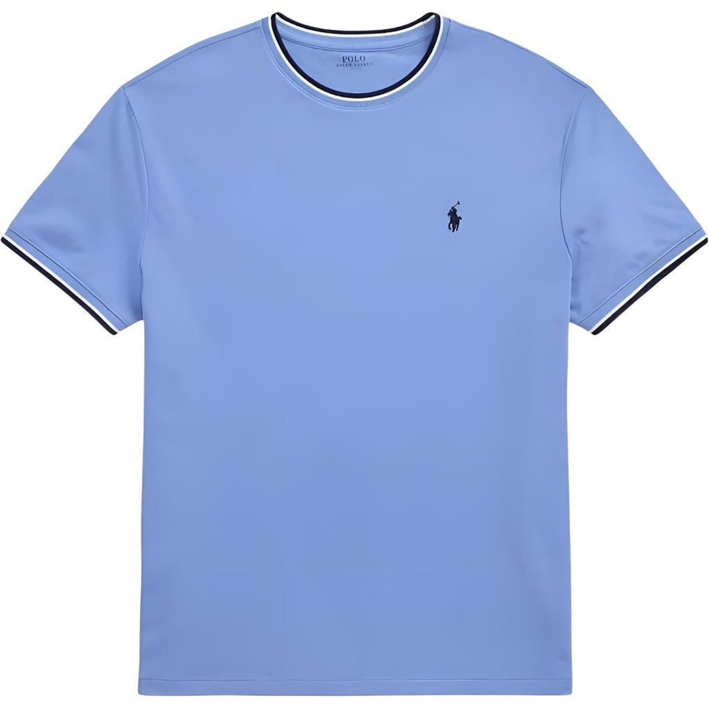 Polo Ralph Lauren Striped Crew Neck Pony Embroidered Short Sleeve T-Shirt Men T-Shirts Blue 710963492-004
