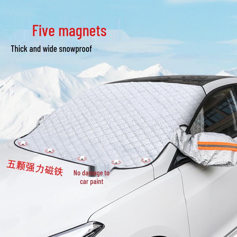 Magnetic Car Windshield Snow & Sun Shade Cover for Sedans, SUVs & Trucks