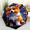 1PC Cute Puppy Dog Folding Umbrella Fashion Auto-Open Design 8 Iron Ribs Plastic Handle Foldable Sunshade Perfect Christmas Gift