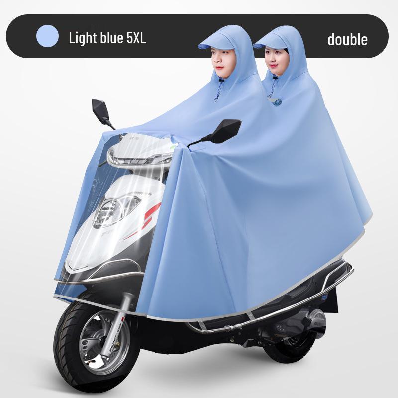 Unisex Electric Car Raincoat: Long, Full-Body, Extra Thick, Waterproof Poncho for Motorcycle Use