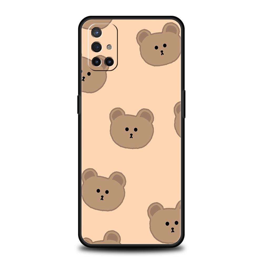 Phone Case For OnePlus 12 11 10 9 Pro 9T 12R 10R 9R 9RT 10T 8T 8 7 6T 7T Nord 2T CE 2 5G N200 N10 N100 Soft Cover Cute BEAR
