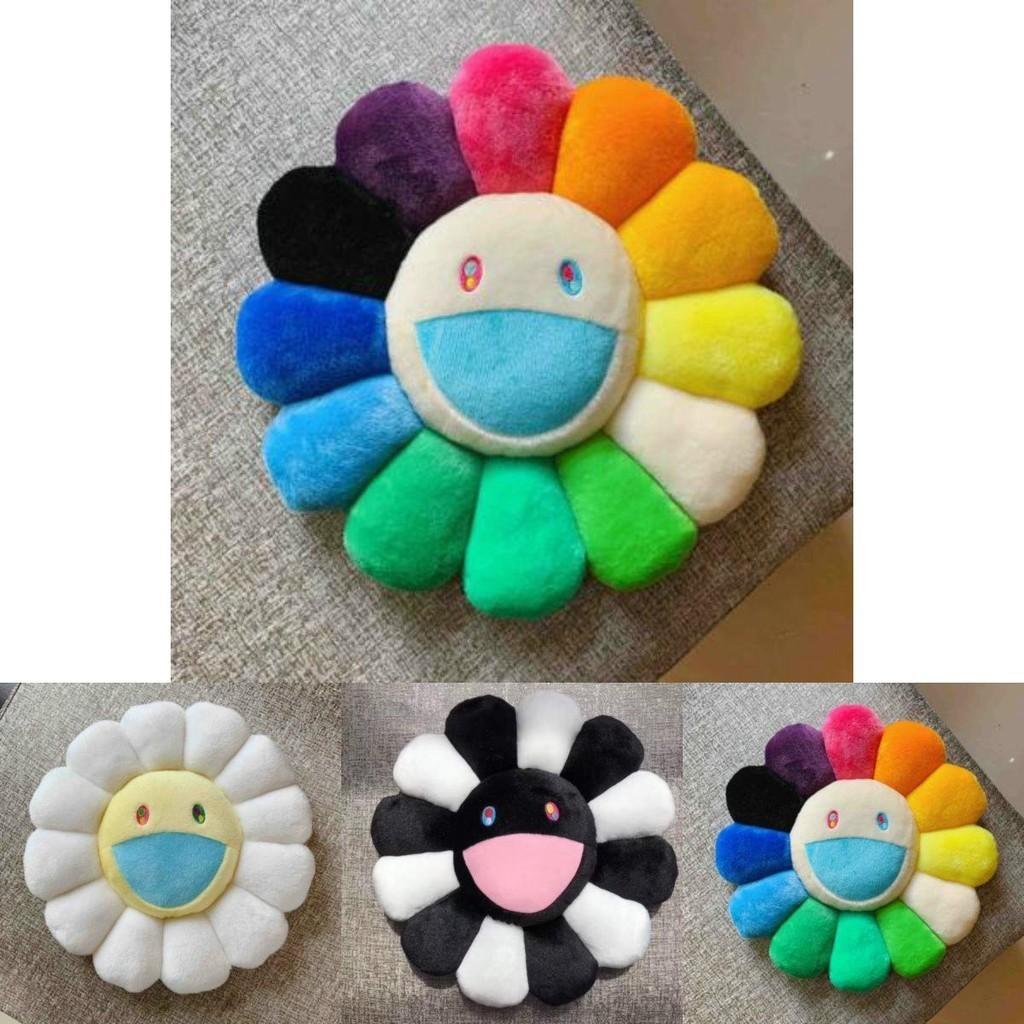Cute And Vibrant 40cm Takashi Murakami Rainbow Flower Pillow Plush For Collectors