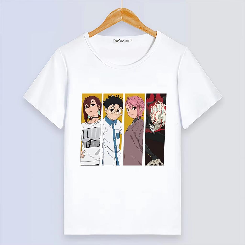 Anime DAN DA DAN Print Summer Harajuku Style Cartoon Short Sleeve Cute Girl Cosplay Loose Top Couple Outfit Women And Men Comfortable T-Shirt