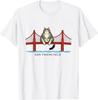 San Francisco Katze Golden Gate Brücke Katze Liest Bücher T-Shirt
