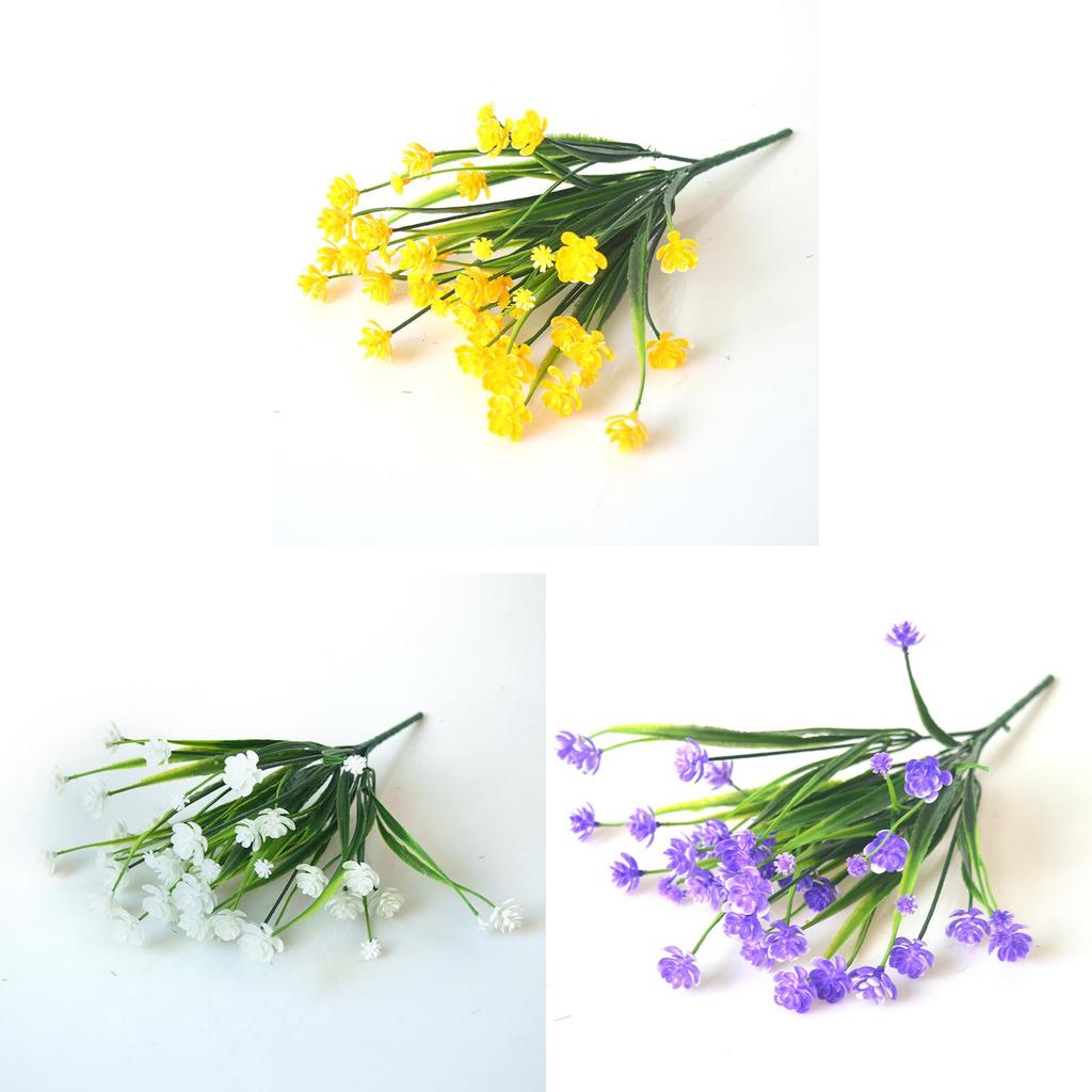 Vibrant Plastic Faux Flowers For Garden And Home Decoration In Various Shades