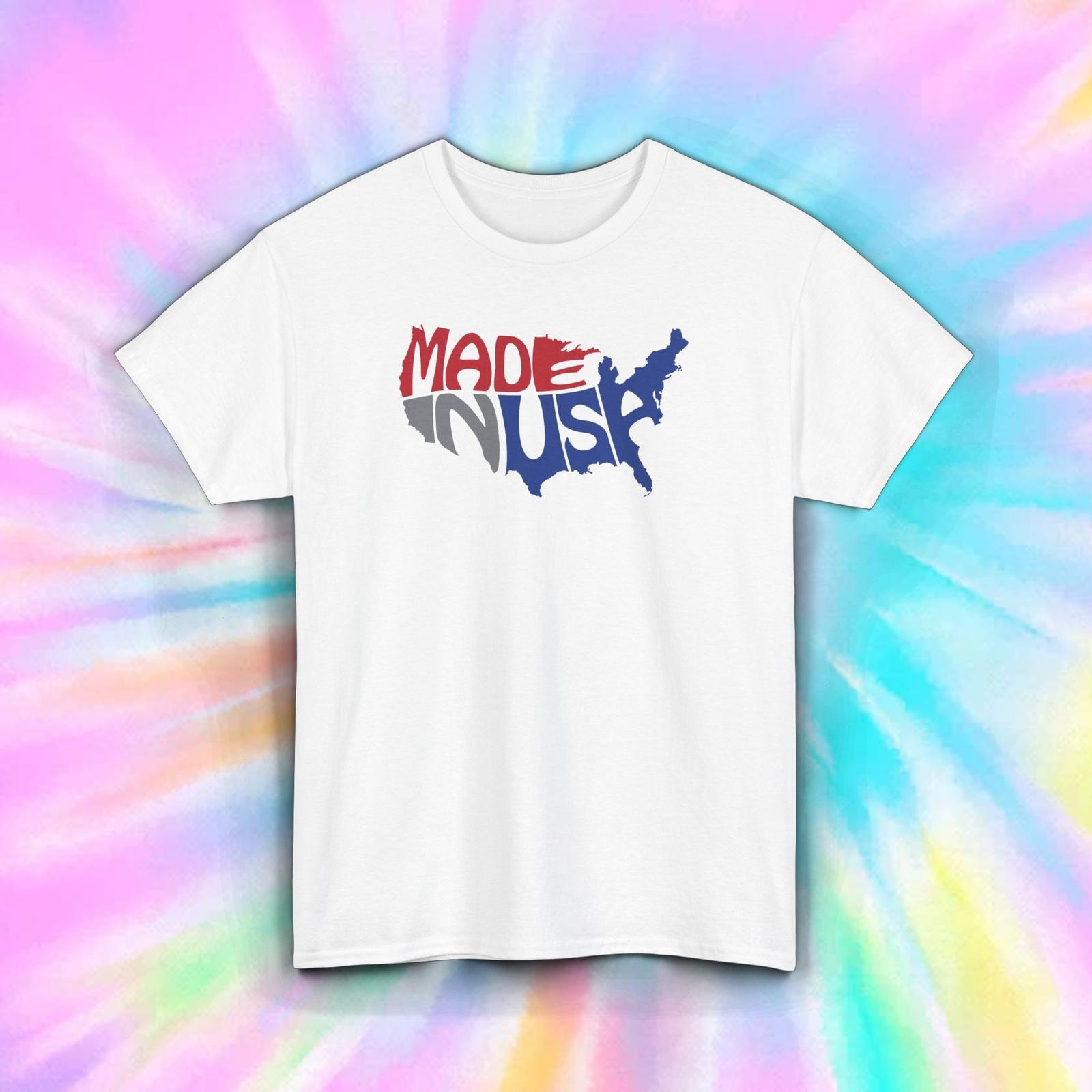 Patriotic USA T-Shirt Mens Womens Tees Top Made in America Proud American Gift S-5XL S
