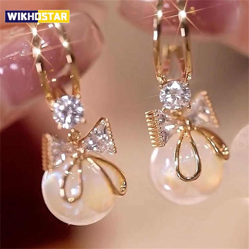Women's Trendy Bow Earrings Set European American Style for Outdoor Travel Carnival Banquet Party Festival Fashion Gift