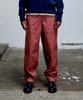 ERER Board Work Pants With Patch Detail Red