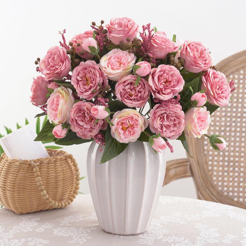 Artificial Silk Peony Flower Tabletop Decoration For Wedding Decor And Gifts