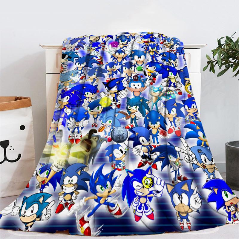 Entzückende Sonic Igel Plüsch Fleece Decke Für Kinder Perfekt Für Winterlichen Komfort