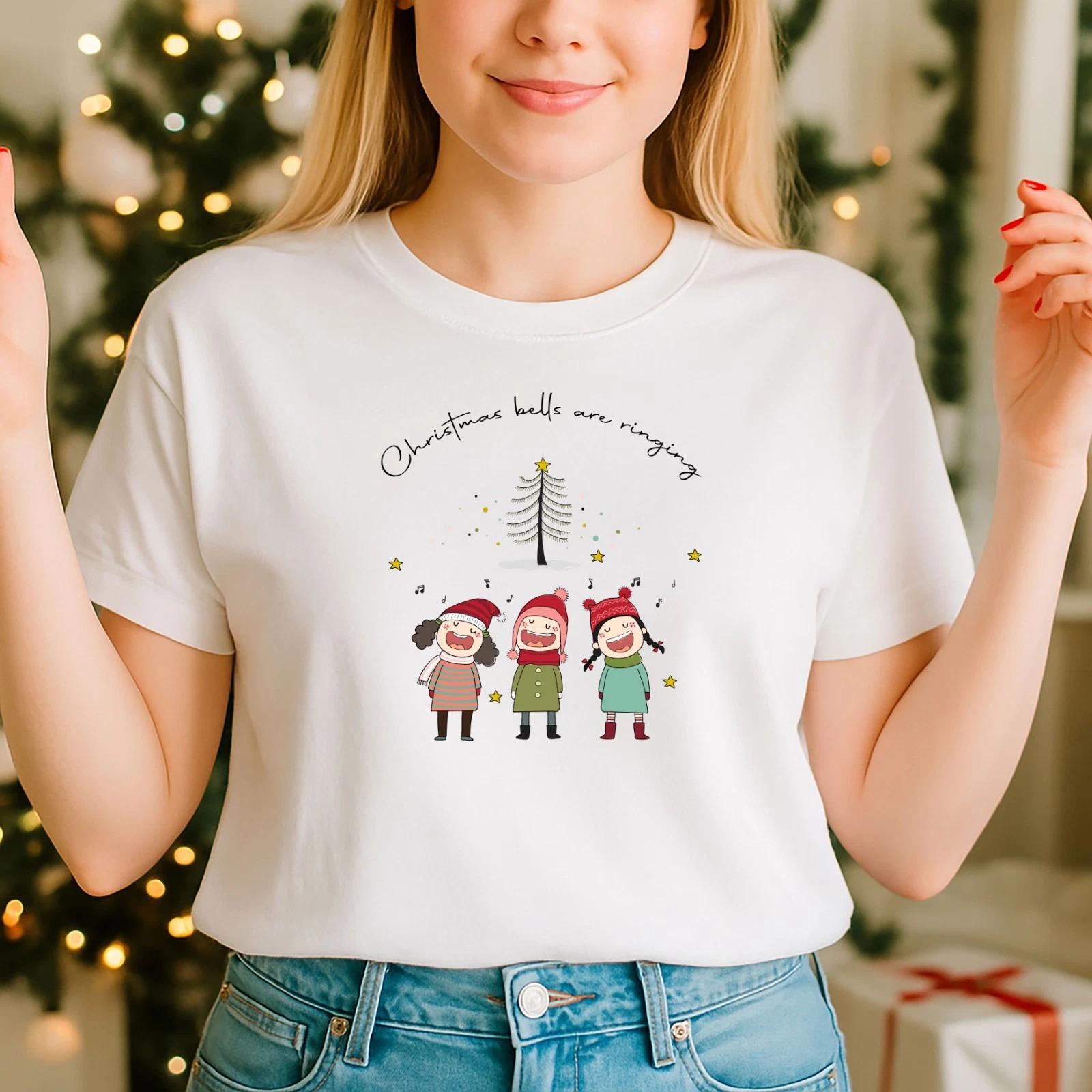 2025 Christmas unisex Tshirt,Night before Christmas Family, Christmas Bell (CH) L