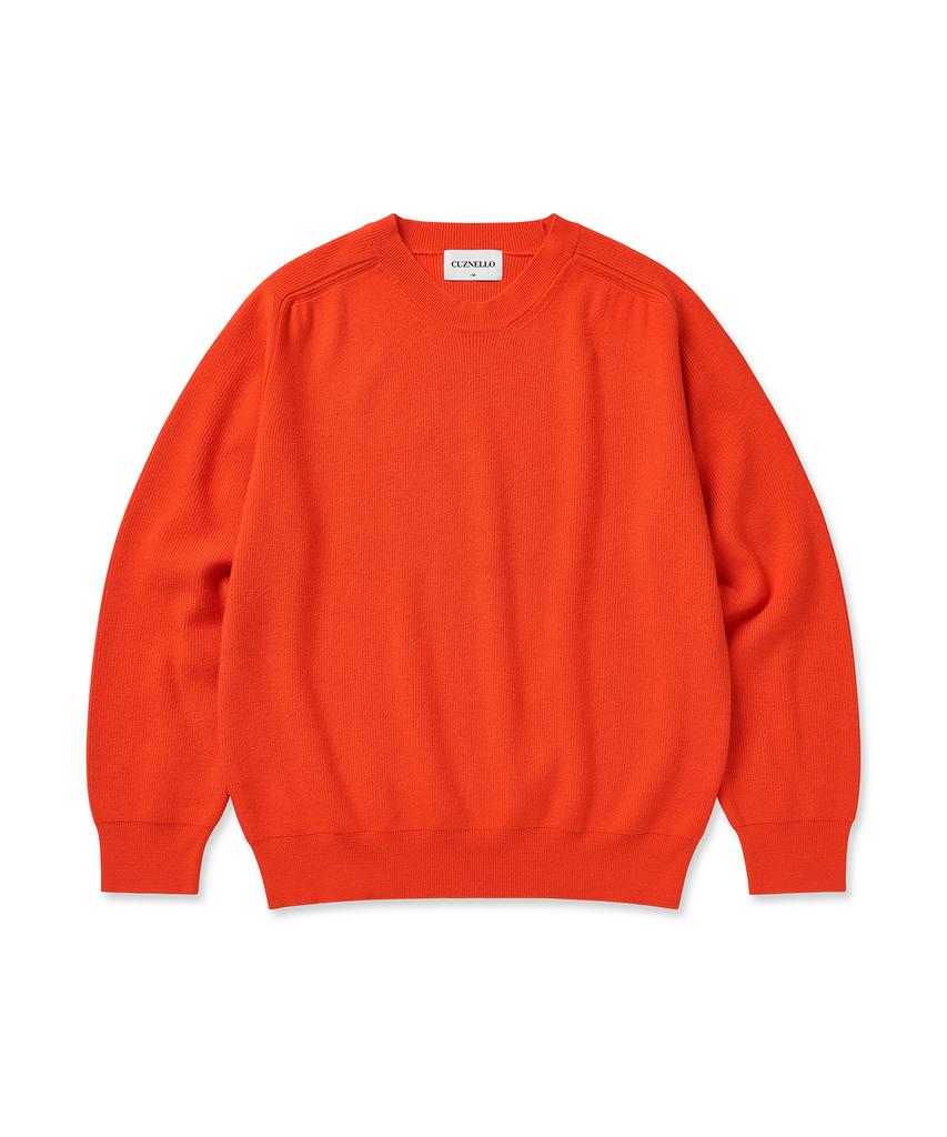 CUZNELLO Soft Saddle Crewneck Knit_Grapefruit