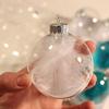 12pcs Diy Clear Plastic Refillable Balls Ornaments, 2.36inch Christmas Balls For Christmas, Birthday, Crafts Decoration