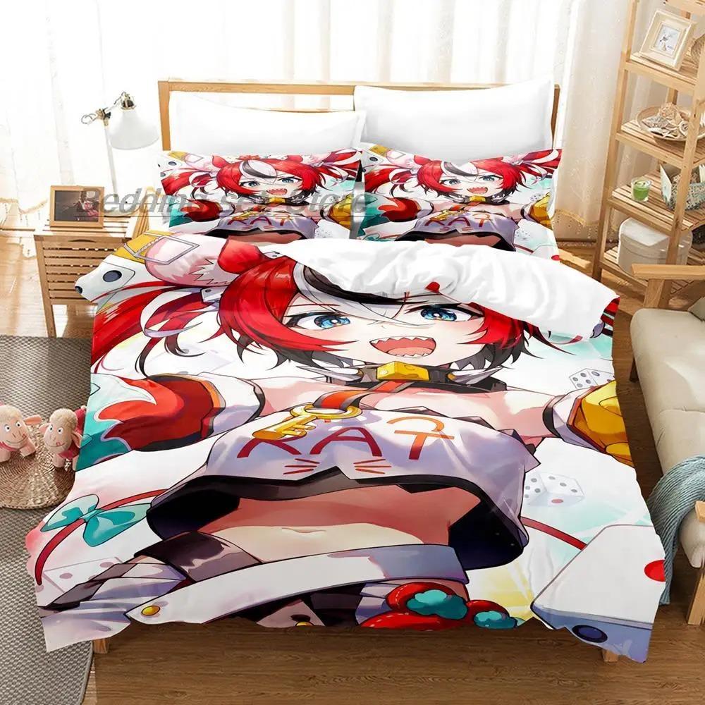 Comfortable Anime Print Bedding Set With Duvet Cover And Pillowcases Single Twin Full Queen King Sizes For All Ages
