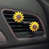 2Pcs Car Air Freshener Cute Car Perfume 3cm Sunflower Vent Clip Car Fragrance Scent Diffuser Auto Interior Decor