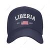 Baseball Cap Liberia EST Independence Day Wild Sun Shade Peaked Adjustable Outdoor Caps