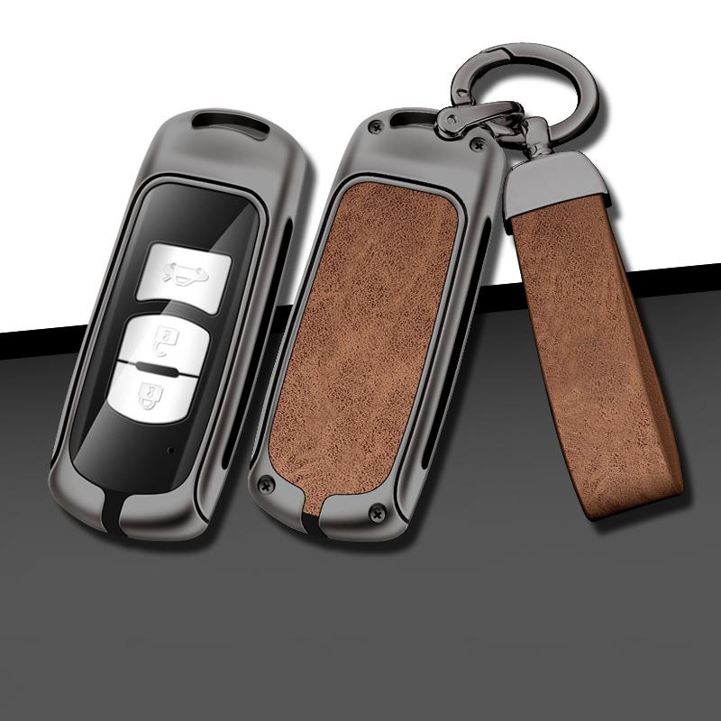 Metal Leather Car Key Case For Mazda 2 3 5 6 Gh Gj Cx3 Cx5 Cx9 Cx-5 Cx Accessories Holder Shell Protect Set Car-Styling