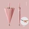 24-Rib Automatic Umbrella, Large Business Straight Umbrella, Double-Handle Factory-Printed Logo Advertising Long-Handle Umbrella