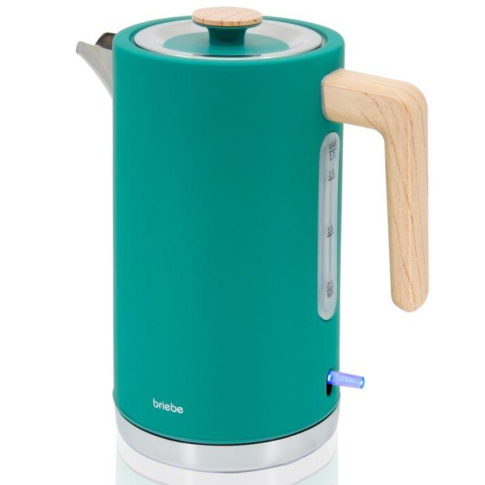 Nordic Bouilloire Électrique 1,7L Sans Fil, Ébullition Rapide Sans BPA, Base 360 Briebe KT1165GRE 2200W Vert 03950