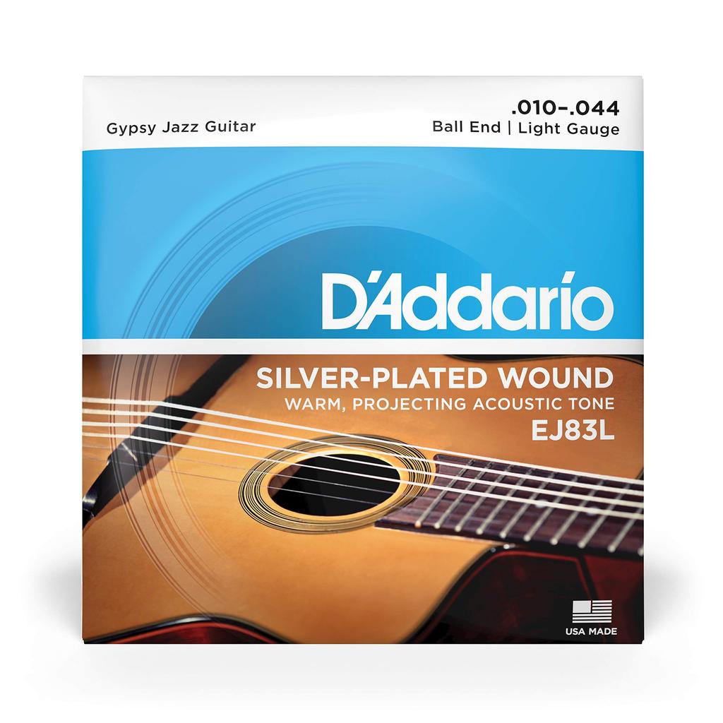 Gypsy Jazz Guitar Ball EJ83L D'Addario Strings, End, Light, .010-.044