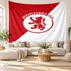 Middlesbrough FC Wandteppich, Weiches Stoff-Wandbehang, Dekorative Kulisse Für Schlafzimmer Heimwandkunst