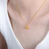 European & American 18K Gold Water Drop Necklace - Titanium Steel, Colorfast, Versatile Clavicle Chain, Retro Hip Hop Niche Jewelry for Women