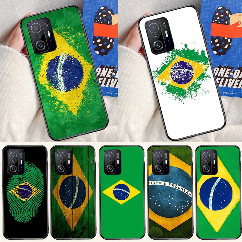 Cover Bandiera Brasiliana del Brasile per Xiaomi 14 Ultra 13 11T 12T 13T 14T Pro POCO X6 X7 Pro X3 X5 F3 F5 F6 M6 Pro Custodia