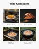 Pizza Stone, 406 Mm Round Cordierite Pizza Stone, Extra Large Baking-Stone with a Durable Stand, 17 Mm Thickness Heat-Resistant Cooking Cordierite,