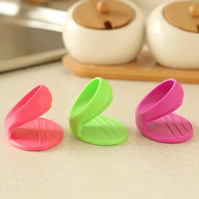 2/6/10/20PCS Silicone Insulated Finger Covers Oven Microwave Insulated Gloves High Temperature Thickened Insulated Mat Gift
