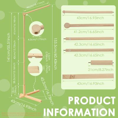 1 Pieza Brazo Móvil para Cuna de Madera de Pie Móvil Soporte para Brazo de Móvil de Bebé Decoración de Guardería para Colgar Campanilla de Cama y Juguetes de Cuna de Bebé