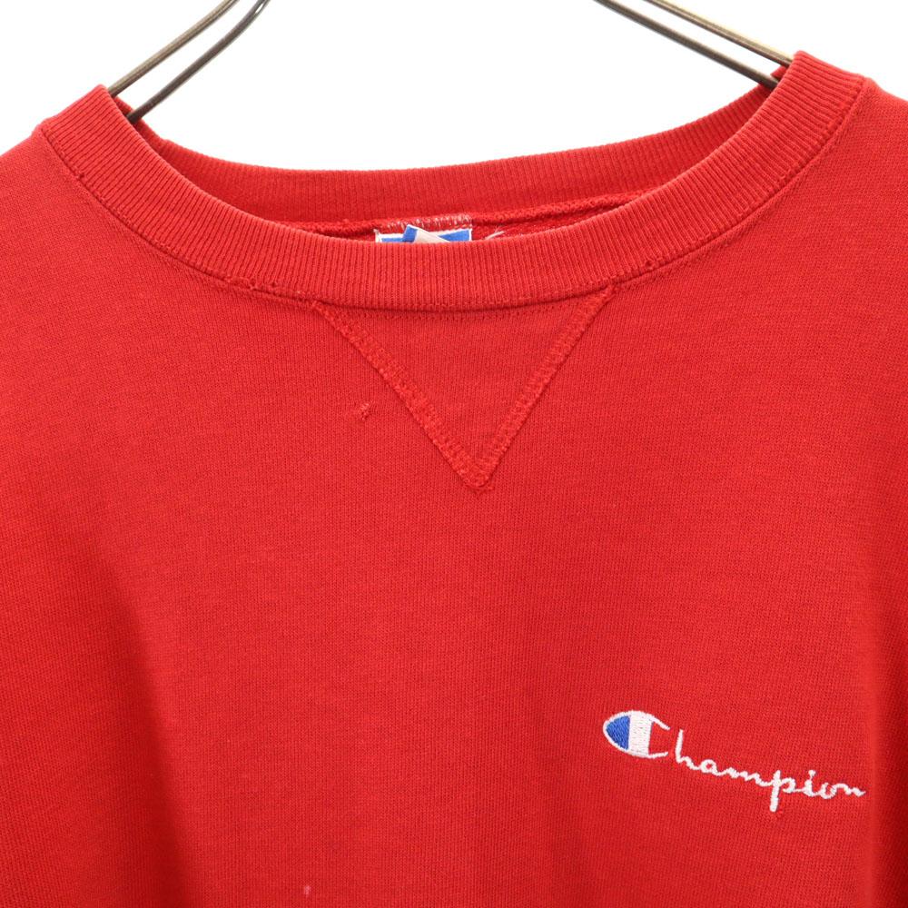 Champion 90s Made in USA Old Blue Tag Long sleeve sweat trainer XL Red Men's Used
