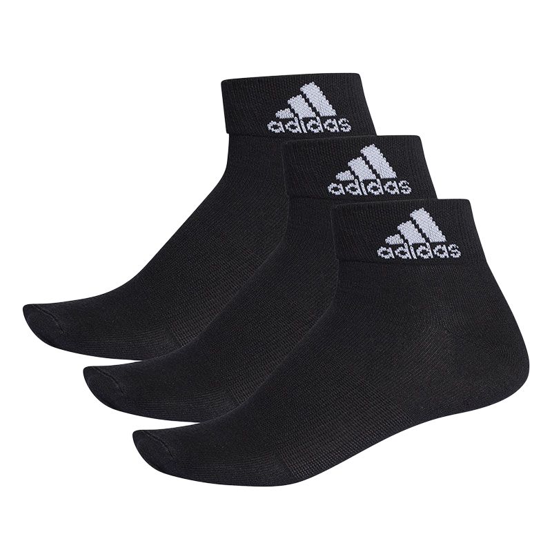 Adidas Ankle Socks Unisex 3 Pack Black AA2321 22-24/S