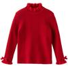 Maglione a collo alto a costine tinta unita per bambina Davidbella