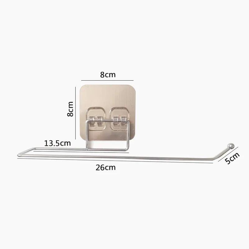 

Ванная комната, удлиненная полка для хранения вещей, держатель для салфеток из нержавеющей стали, самоклеящийся держатель для туалетной бумаги