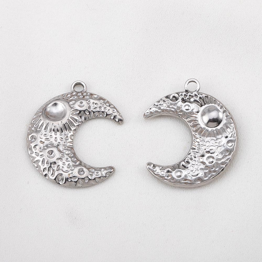 5pcs Stainless Steel Large Sun Star Moon Charms for DIY Women Necklace Bracelet Earrings Pendant Jewelry Craft Making Supplies