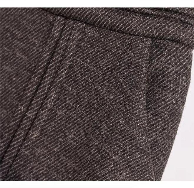 Plus Size High Waist Midi A- Line Skirt for Plus Size Women In Woolen Fabric Vintage Style Mid Autumn Winter